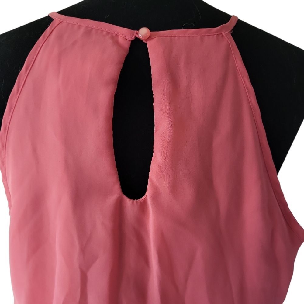 EUC Candies women's cut-out colorblock maxi dress, pink/Black/White, Size L - Picture 5 of 7